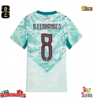 Portugal Bruno Fernandes #8 Replica Away Stadium Shirt for Women World Cup 2026 Short Sleeve